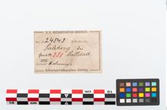 Etikett zu Bronzearmreif (NHMW-PRAE-024543)